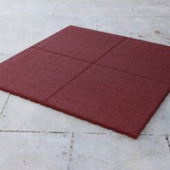 Dalles en caoutchouc ROUGE  - 1m x 1m - 25mm