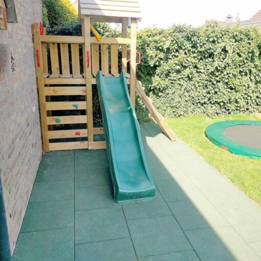 Dalles en caoutchouc VERT - 1m x 1m - 30mm – Image 9