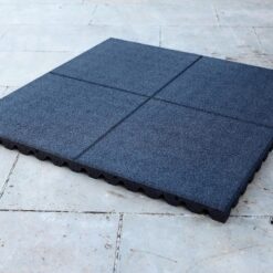 Dalles en caoutchouc GRIS - 1m x 1m - 45mm (Ext)