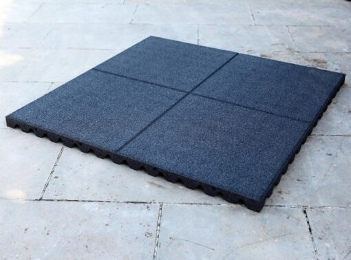 Dalles en caoutchouc GRIS - 1m x 1m - 45mm (Ext)