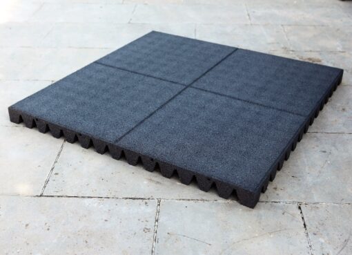 Dalles en caoutchouc GRIS - 1m x 1m - 45mm (Ext) – Image 3