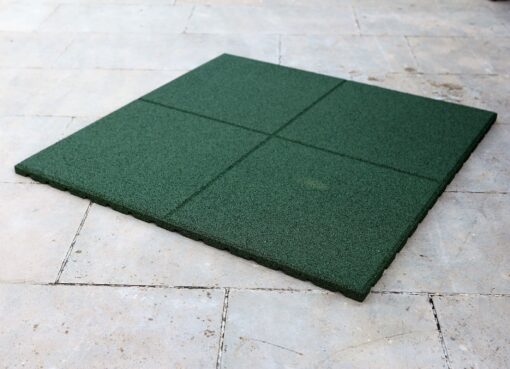 Dalles en caoutchouc VERT - 1m x 1m - 30mm