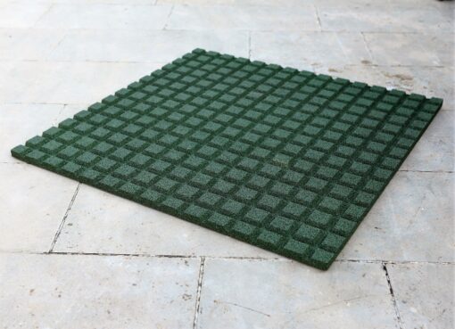 Dalles en caoutchouc VERT - 1m x 1m - 30mm – Image 2