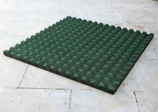 Dalles en caoutchouc VERT- 1m x 1m - 40mm – Image 2