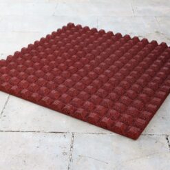 Alternative view of Dalles en caoutchouc ROUGE- 1m x 1m - 45mm (Ext)