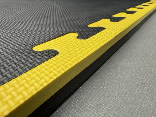 Tatami PREMIUM en mousse EVA (noir/jaune) – Ep 26mm – Image 5