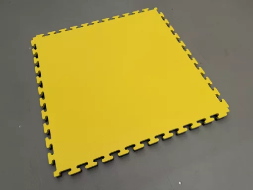 Tatami PREMIUM en mousse EVA (noir/jaune) – Ep 26mm