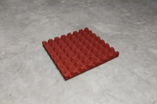 Dalles en caoutchouc ROUGE - 50cm x 50cm - 45mm (Ext) – Image 5