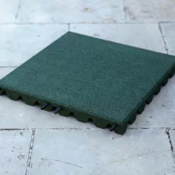 Dalles en caoutchouc VERT- 50cm x 50cm - 45mm (Ext)