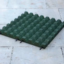 Alternative view of Dalles en caoutchouc VERT- 50cm x 50cm - 45mm (Ext)