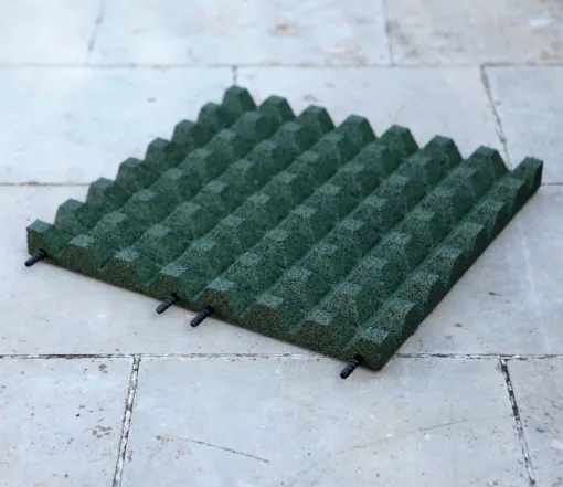 Dalles en caoutchouc VERT- 50cm x 50cm - 45mm (Ext) – Image 2