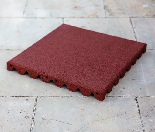 Dalles en caoutchouc ROUGE - 50cm x 50cm - 45mm (Ext) – Image 6