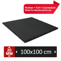Dalle Fitness ULTRA 20mm - avec TURF noir (+connecteurs)