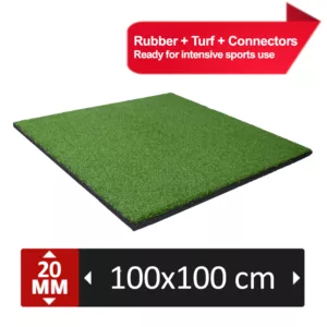 Dalle Fitness ULTRA 20mm - avec TURF vert (+connecteurs)